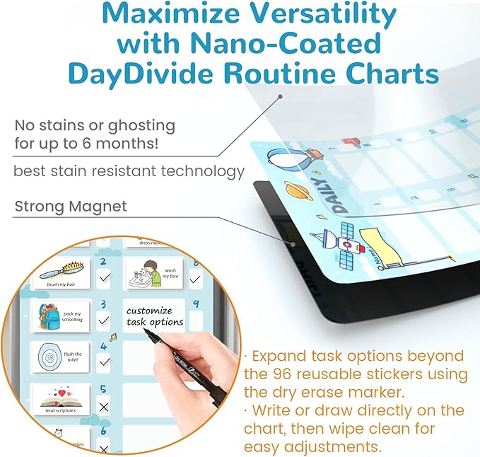 JJPRO Magnetic Bedtime/Morning/Daily Routine Chart - Image 5