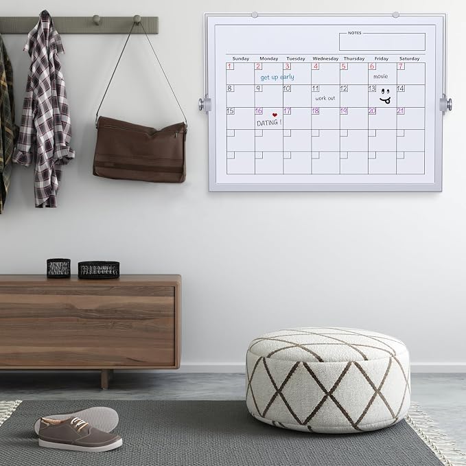 Dry Erase White Board, 16X12IN Magnetic Desktop Whiteboard Calendar - Image 7