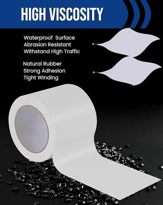 Lichamp 6 Rolls Vinyl Tape, Premium Safety Marking and Traffic Floor Marking - Image 3