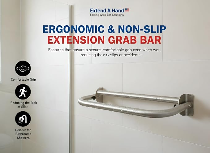Extend-A-Hand Grab Bar Extension 24"x12"| Heavy-Duty Bathroom Safety Handrail - Image 4