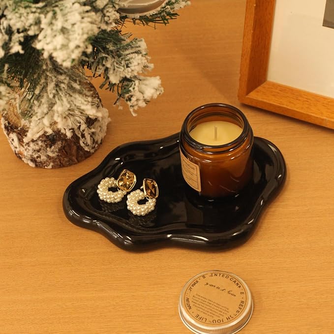 Ceramic Jewelry Tray Trinket Dish, Decorative Cloud Vanity Key Tray - Image 6