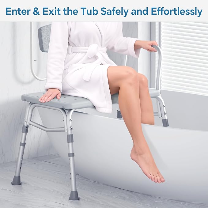 HOMLAND Tub Transfer Bench for Bathtub, FSA/HSA Eligible 400 lbs Heavy Duty - Image 2