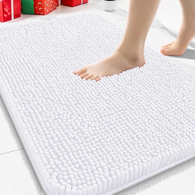 Arotive Bathroom Rugs 30x20, Extra Soft Absorbent Shaggy Chenille Bath Rugs by Arotive