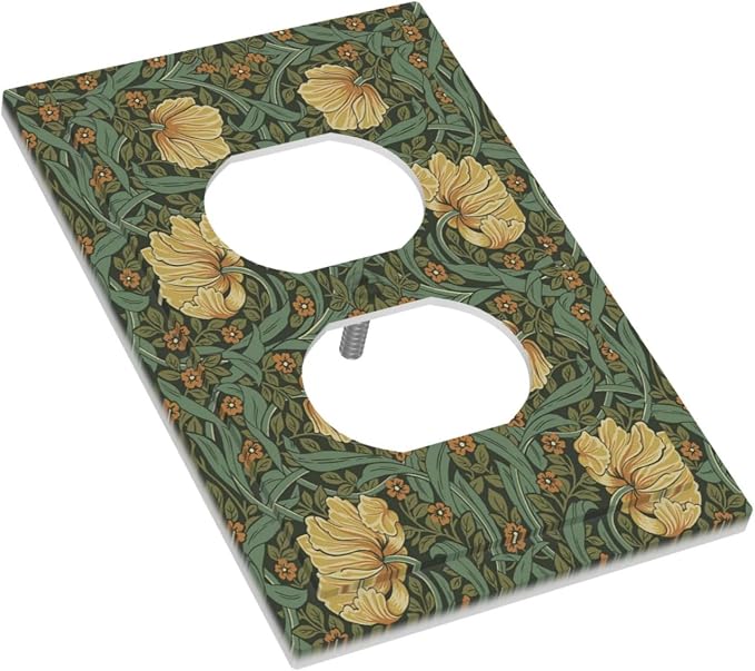 Outlet Covers William Morris Floral Vintage Flowers Pattern 1 Gang Duplex Wall - Image 3