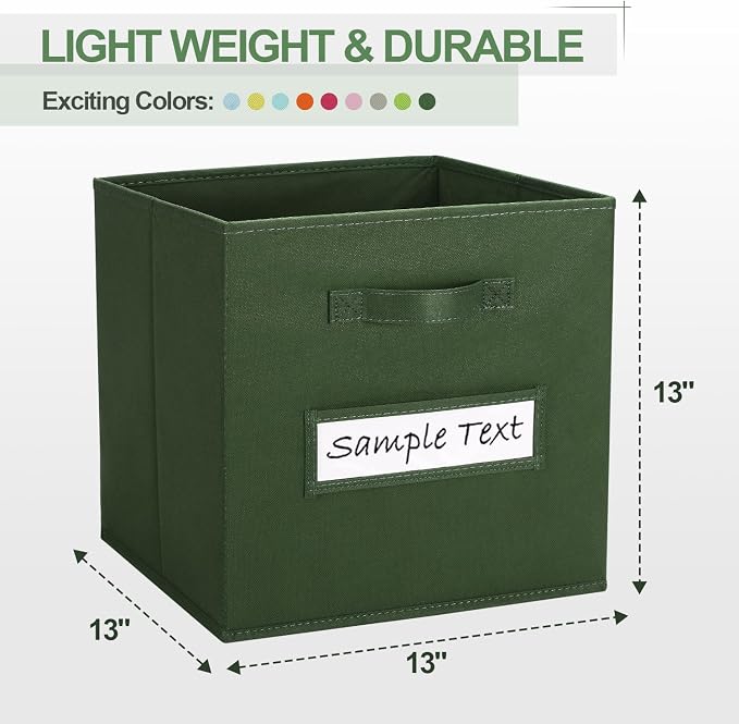 artsdi Fabric storage cubes 13 Inch Cube Storage Bin, cube organizer bins - Image 2