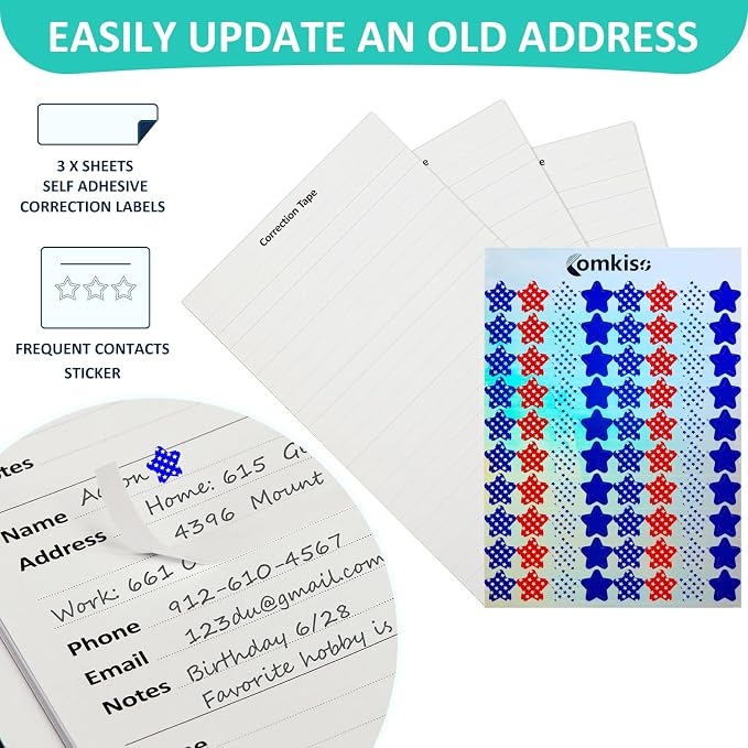 Address Book with Individual Alphabetical Tabs Laminated, Large Print Address - Image 6