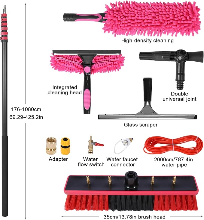 Generic 11pcs Solar Panel Cleaning Brush and Squeegee Stainless Steel - Image 6