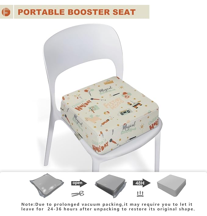 Toddler Booster Seat for Dining Table, Portable Booster Seat for Kitchen Chair - Image 5