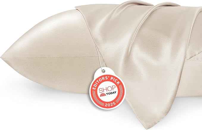 Bedsure Satin Pillowcases, Similar to Silk Pillow Cases Queen Size Set of 2