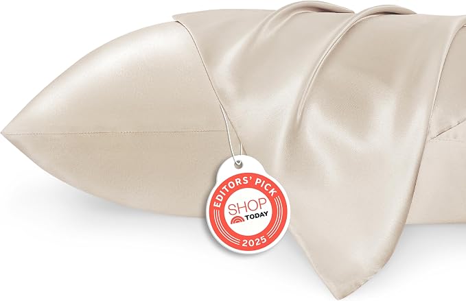 Bedsure Satin Pillowcase 2 Pack Similar to Silk Pillow Cases Standard Size by BEDSURE