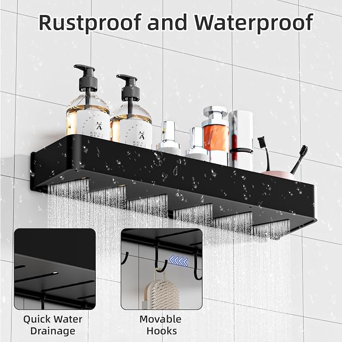 Adhesive Shower Caddy, Rustproof Shower Shelve - Image 5