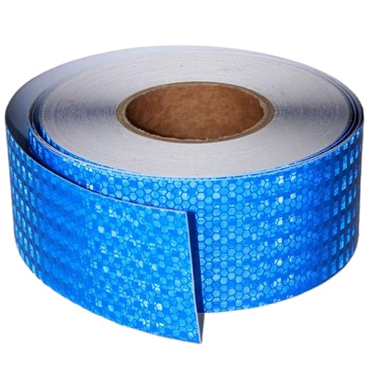 Blue Reflective Tape Outdoor Waterproof 3 inch, High Visibility Hazard by tuyrchu