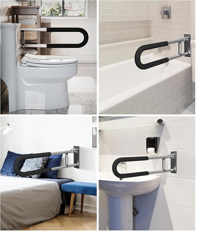 Handicap Grab Bars Rails 23.6 Inch Toilet Handrails Bathroom Safety Bar Hand - Image 5