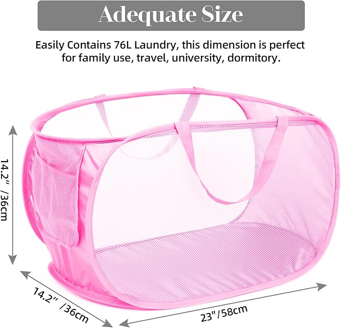 2 Pcs Durable Collapsible Laundry Baskets - Image 6