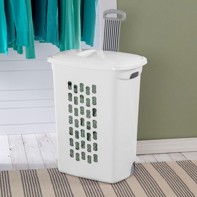 Sterilite 18-Pack Ultra Wheeled Hamper, Laundry Basket w/Flip-Top Lid & - Image 3