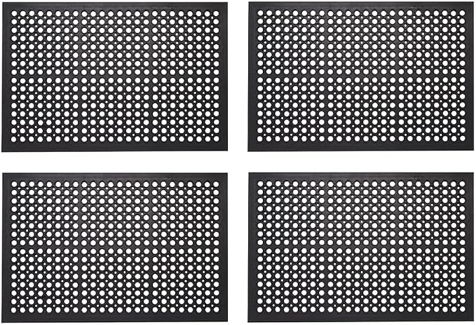 Envelor 4-Pack Anti Fatigue Rubber Mat Non-Slip Restaurant - Image 5