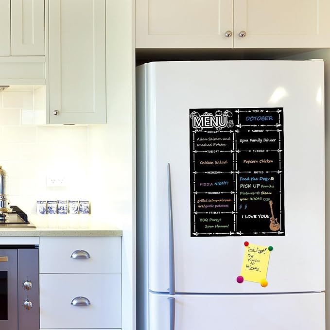 Magnetic Menu Board for Fridge, LiebHome Dry Erase Weekly Menu Planner/Family - Image 8