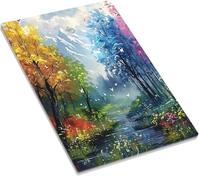 Colorful Forest Snow Mountain River Oil Painting Style Light Switch Cover Plate - Image 3