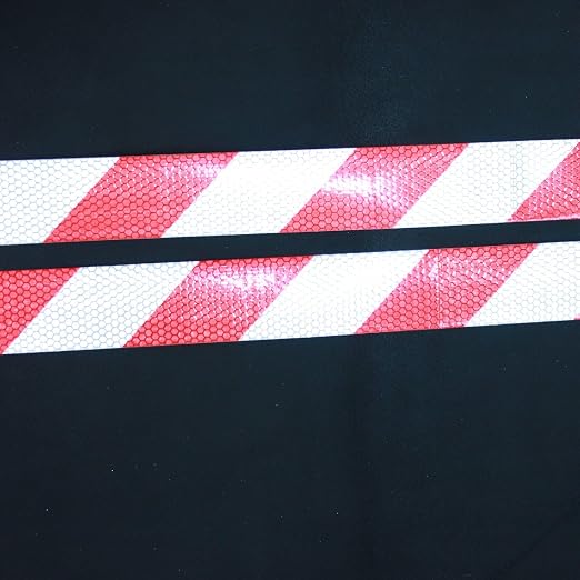 Red and White Reflective Tape 2 inch X 66 feet X 10 Rolls, Outdoor Waterproof - Image 3