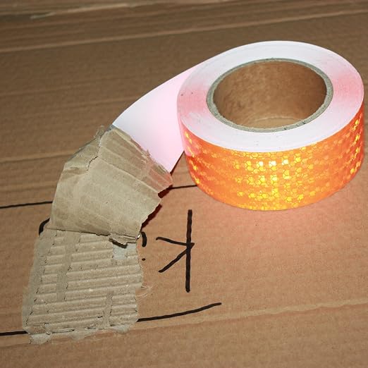 Industrial Reflective Tape Orange 2 inch Wide, Outdoor Waterproof Hazard - Image 2