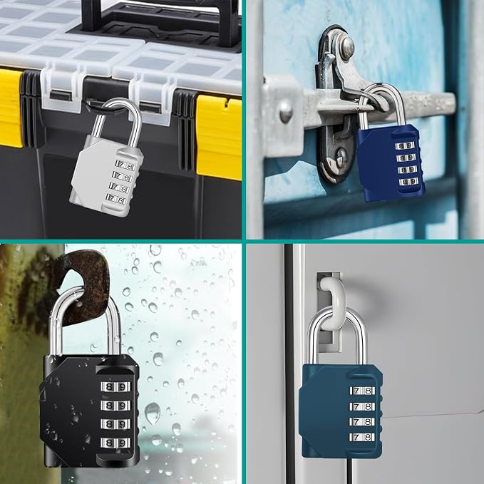 ZHEGE Combination Locker Lock, 4 Digit Outdoor Padlock - Image 5