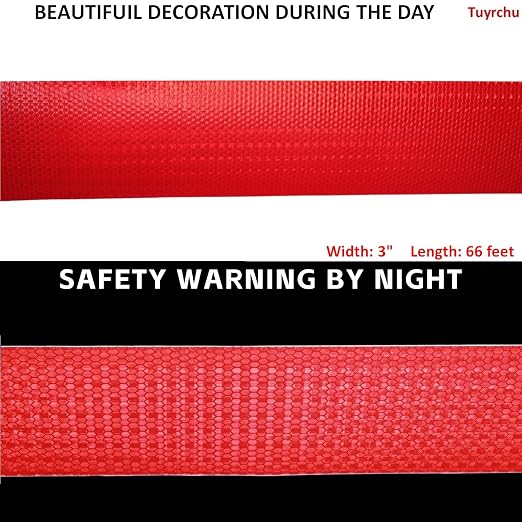 Red Reflective Tape Outdoor Waterproof 3 inch, High Visibility Hazard - Image 3