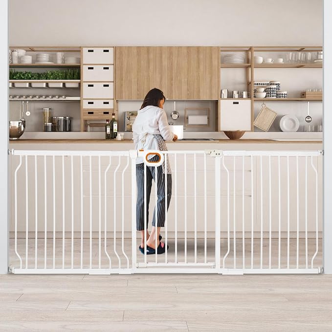 owlie Baby Gate Indoor 75-85 Inch, Extra Wide Safety Gate by owlieextrawidebabygate