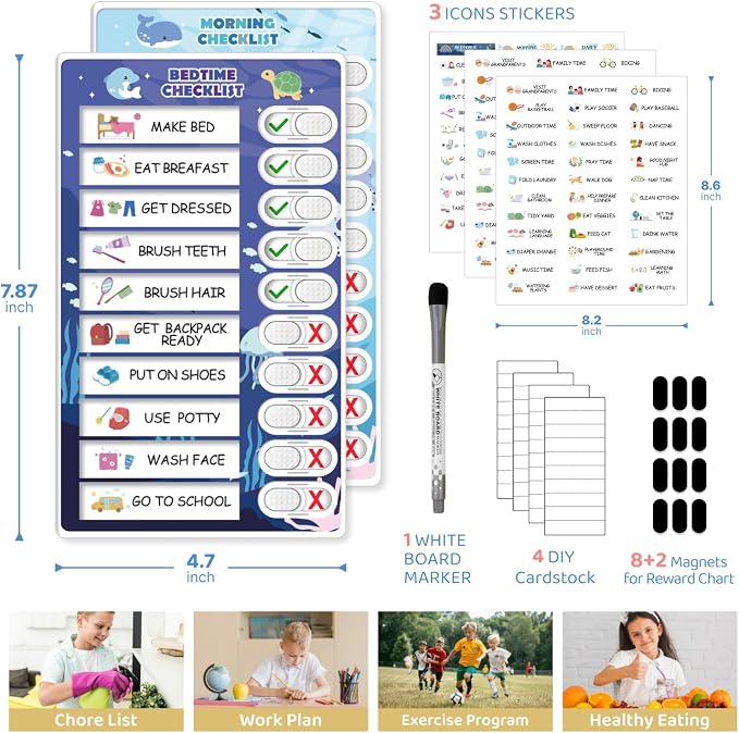 3 in 1 Bedtime/Morning/Weekly Routine Chart - Image 6