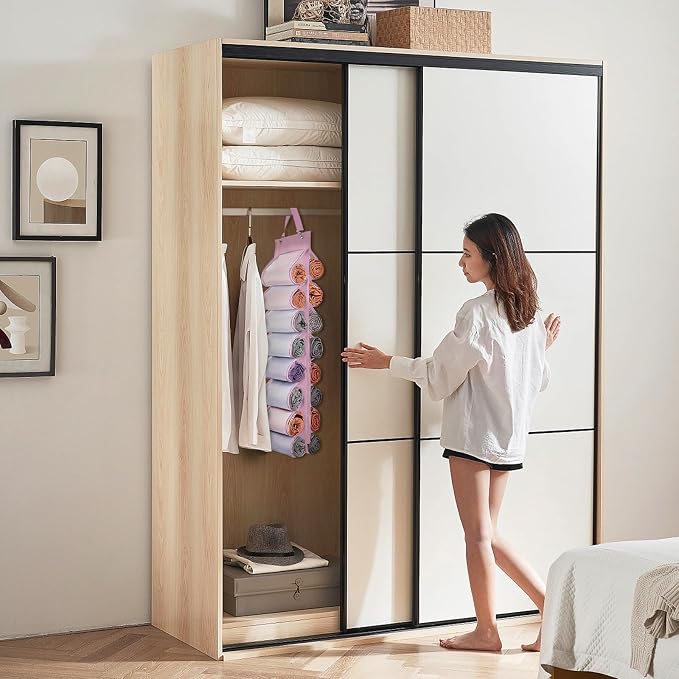 Legging Organizer Storage, Foldable Hanging Closet Organizer Storage - Image 2