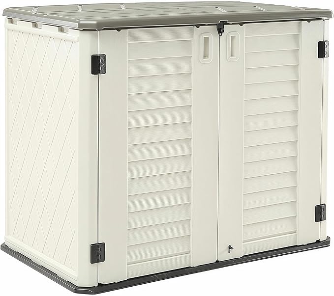 HOMSPARK Storage Shed Weather Resistance, 26 Cu.ft Capacity Horizontal Storage by HOMSPARK
