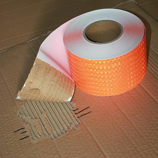 Industrial Reflective Tape Orange 4 inch Wide, Outdoor Waterproof Hazard - Image 2