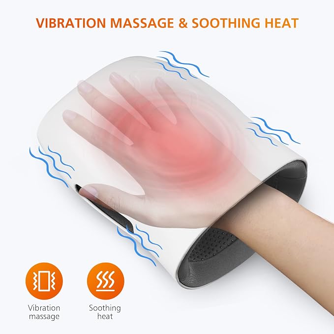 Snailax Hand Massager with Heat and Compression, - Image 4