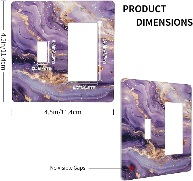 Luxury Marble Texture Purple And Gold Abstract Print Outlet Covers 1 Toggle 1 - Image 4