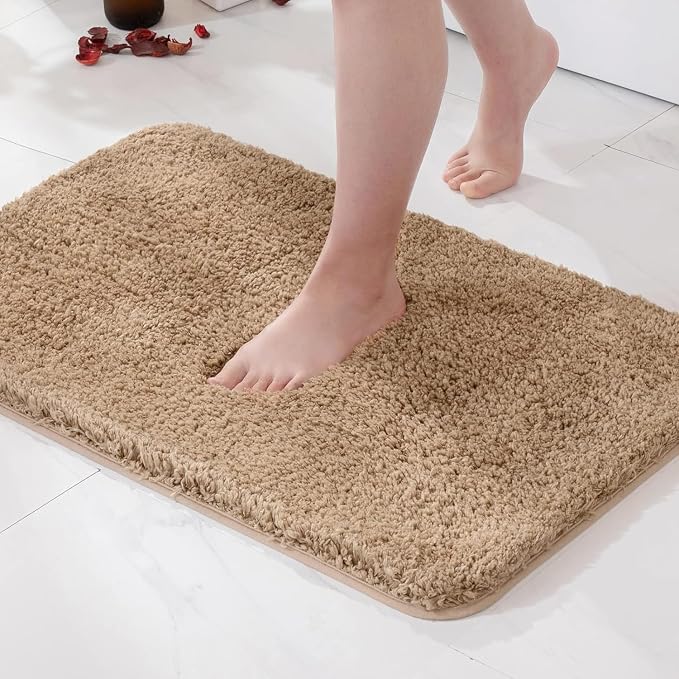 MIULEE Extra Thick Non Slip Bathroom Rug Shaggy Soft Bath Mat Plush Microfiber by MIULEE