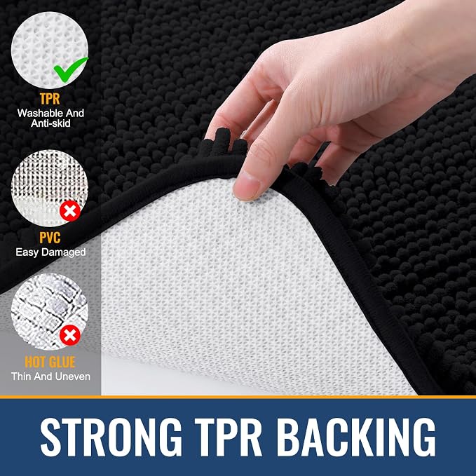 Arotive Bathroom Rugs 70x24, Extra Soft Absorbent Shaggy Chenille Bath Rugs - Image 5