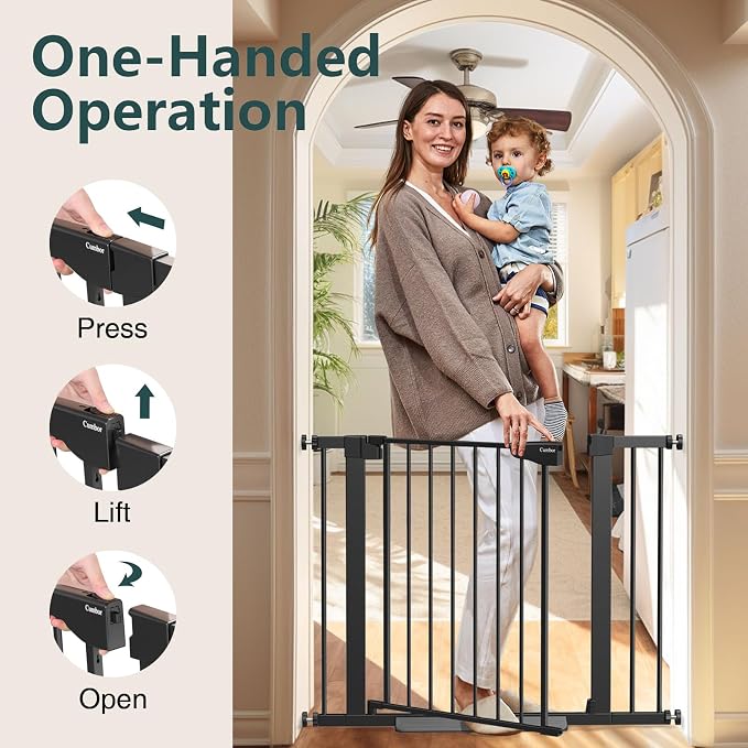 Cumbor 29.7-40.6" Baby Gate for Stairs, Baby Essential Safety Gate, Mom's - Field & Grace