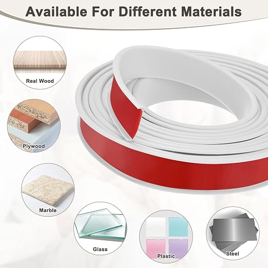 U-Shape Edge Banding, 0.98 Inch x 32.8 FT Self Adhesive Rubber Edge Trim - Image 6