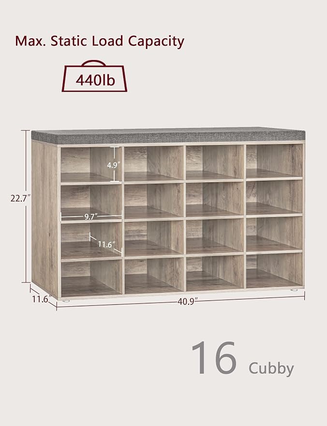 DINZI LVJ Shoe Storage Bench - Image 3