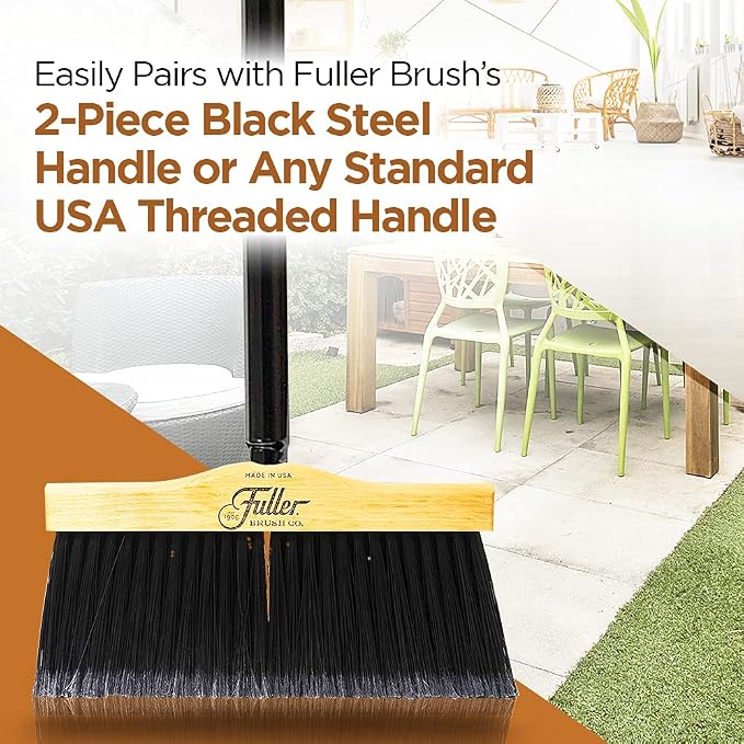Fuller Brush 10-Inch Upright Maple Wood Broom Head – Indoor and Outdoor - Field & Grace