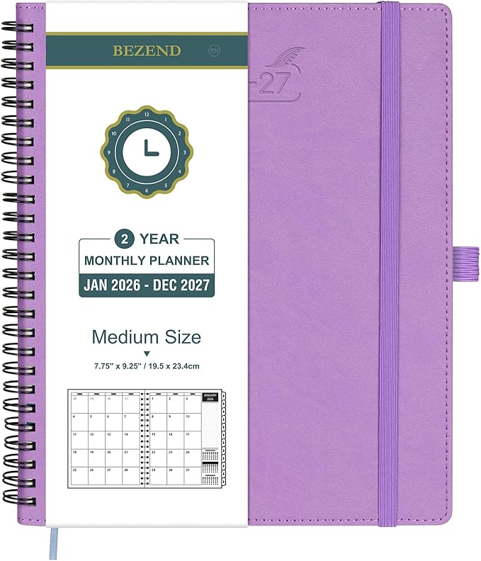 BEZEND Monthly Planner 2026-2027 2 Year Calendar Book by BEZEND