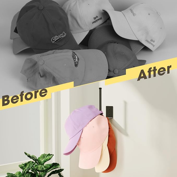 8 Pack Hat Racks for Baseball Caps, Stainless Steel Hat Organizer for Baseball - Image 7