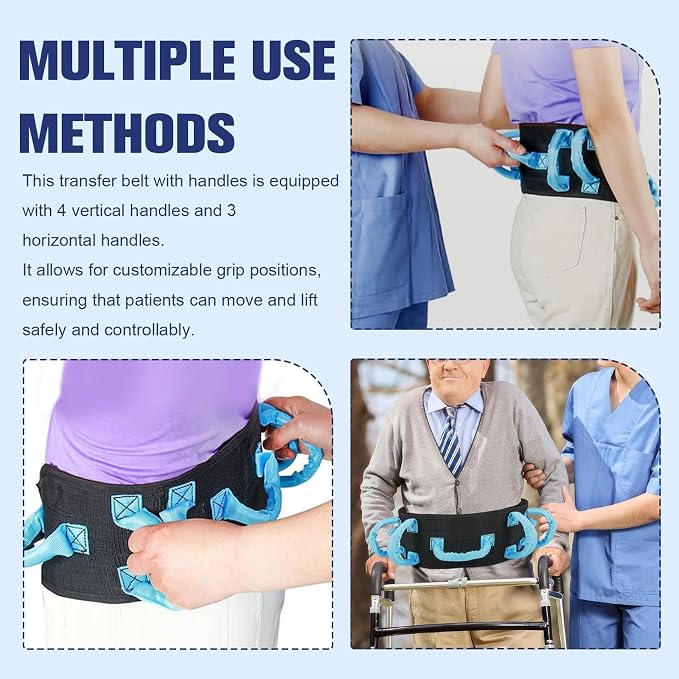 Transfer and Walking Gait Belt, Rehabilitation Assistive Device Safety Gait Belt - Image 7