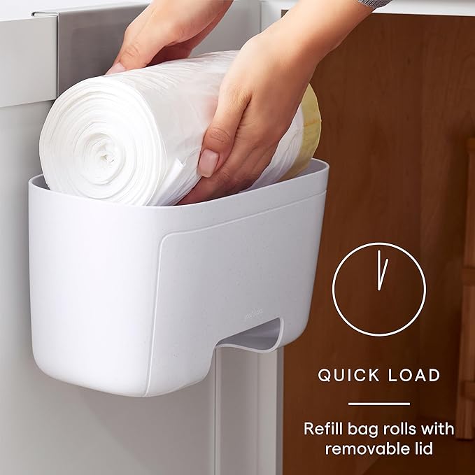 YouCopia DoorStash Garbage Bag Dispenser, Hanging Kitchen Cabinet Door Trash - Image 3