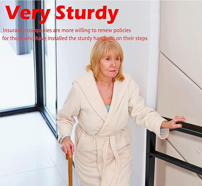 Hand Rails for Outdoor Steps, 2 Step Stair Handrail & Indoor Stair Railing - Image 7
