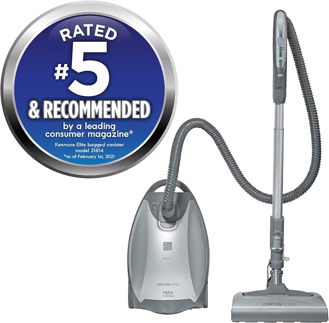 Kenmore Elite 21814 Pet Friendly CrossOver Lightweight Bagged HEPA Canister - Image 2