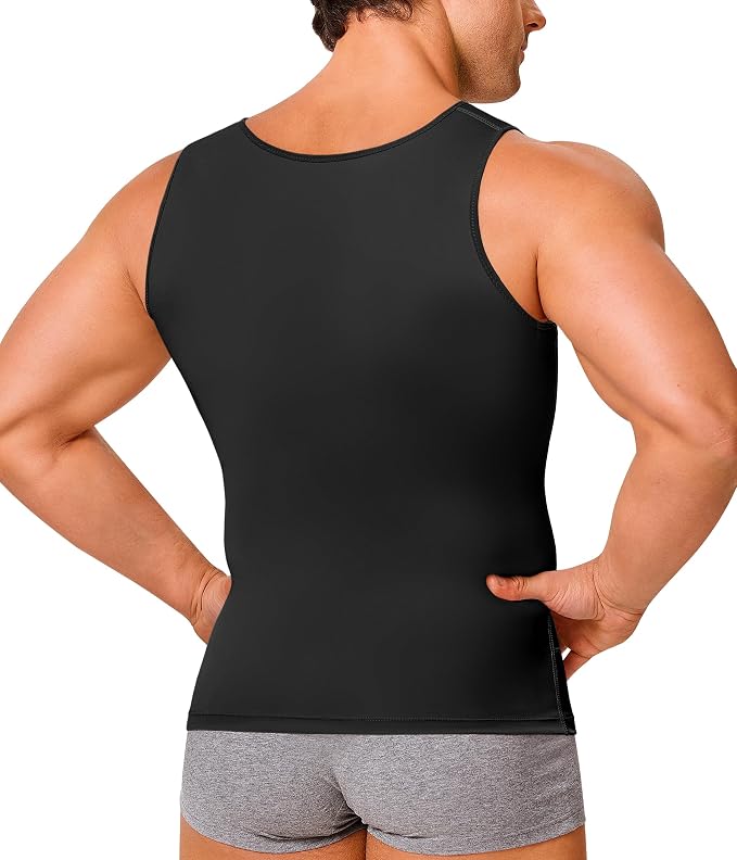 Gotoly Men Compression Shirt Shapewear Slimming Body Shaper Vest Undershirt - Image 2