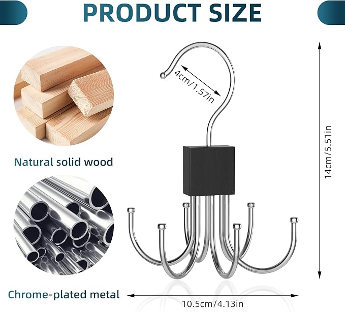 Multi-Purpose Rotatable Belt Hanger & Organizer - Image 2