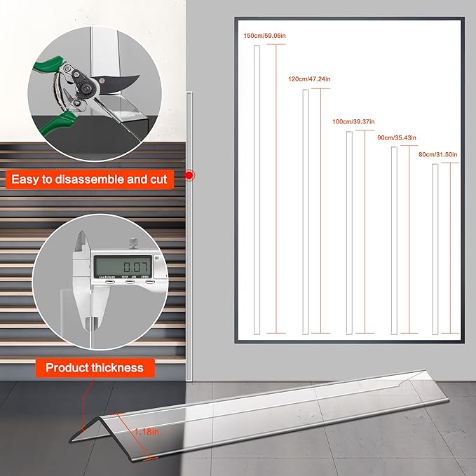 Clear Self-Adhesive Wall Corner Protectors-2 PCS of Corner Guards & Edge - Image 4