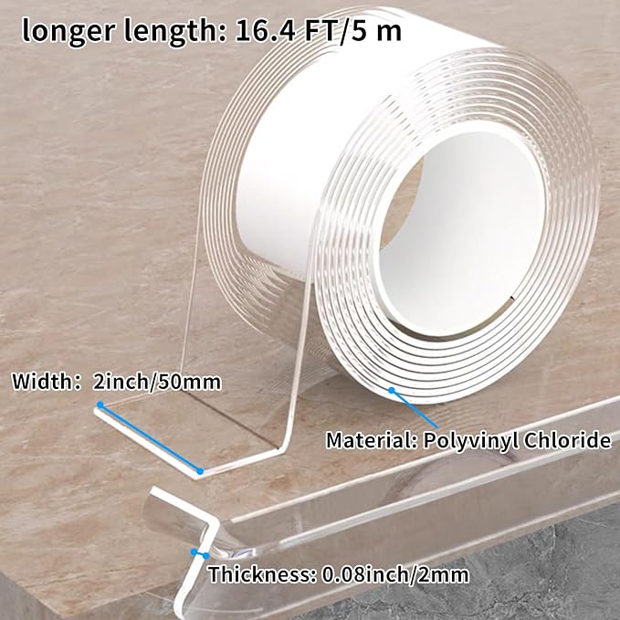 2 in x 16.4 ft, Soft Corner Protectors Baby Proof, Furniture Corner Guard & - Image 2