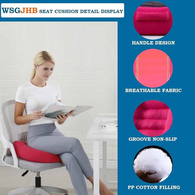 WSGJHB Seat Cushion Pillow for Office Chair/Car, Comfort Car Booster Seat - Image 3